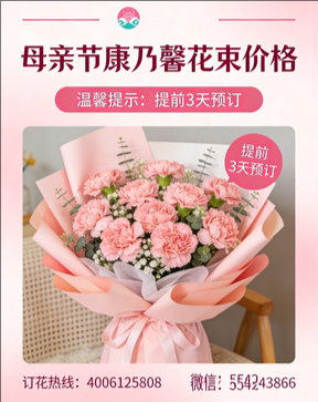 东莞塘厦花店母亲节康乃馨花束